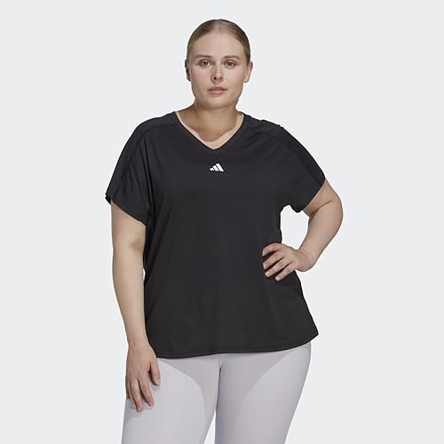 adidas Women's Training Essentials Minimal Branding V-Neck T-Shirt2