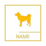 ForzaGroup 全犬種 全猫種対応 甲斐犬 (144-119) 犬 イヌ 車 ステッカー 名前入れ