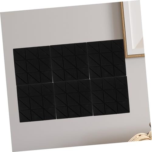 ibasenice 4pcs Paneles Acústicos Autoadhesivos de Alta Densidad Resistente al Fuego para Aislamiento Sonoro en Estudios, Teatros, Oficinas y Salones miniatura 3