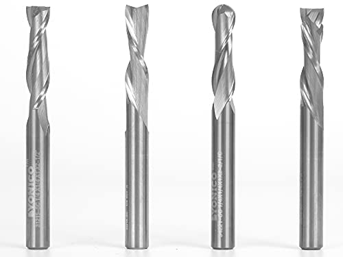 Image of YONICO CNC Endmill Router Bit Solid Carbide 1 /4-Inch Diameter X 1-Inch Cutting Length 1 /4-Inch Shank 14420q