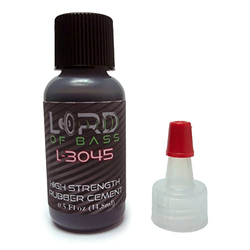 Lord of Bass High Grade Black Rubber Speaker Repair Adhesive Glue 1/2oz