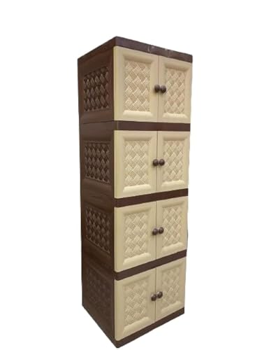 دولاب رتان 4 دور بلاستيك للتخزين من جولدن فالكون