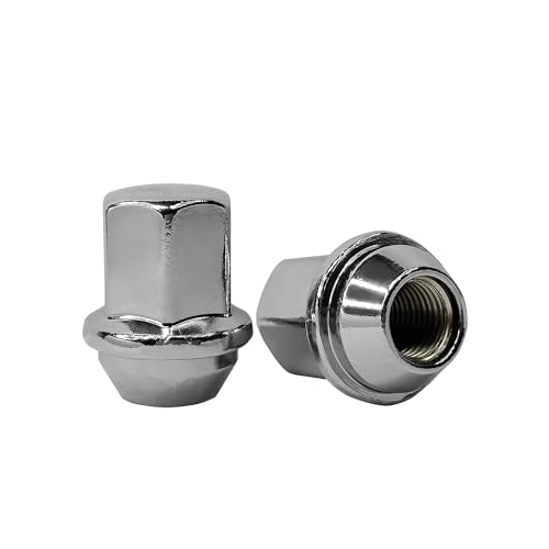 Image of M14x1.50 Chrome Wheel Lug Stud Nut Set Compatible with Chevy Camaro Impala S10 Silverado 1500 Suburban Tahoe Sierra 1500 Canyon Yukon XL Buick Enclave Lacrosse Regal (4PCS)