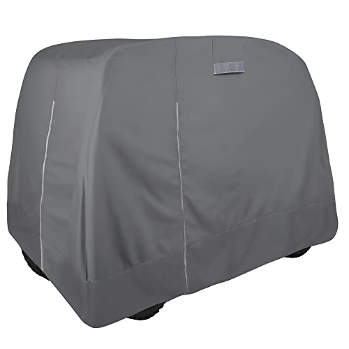 Summates 600Denier Heavy Duty Polyester Golf Cart Cover (Dark Gray, 108L x 49W x 66H inches (2+2 Passenger))