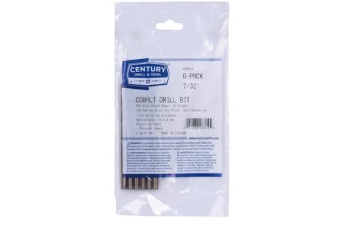 Image of Century Drill & Tool 26814 Cobalt Drill Bit, 7 /32 inch, Pro Pack of 6