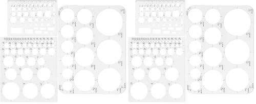 Image of Tamaki Circle Template Circle Round Stencil Templates for Drafting for Office and School Building Formwork Drawings Templates, Large and Small Size, 6 Pack