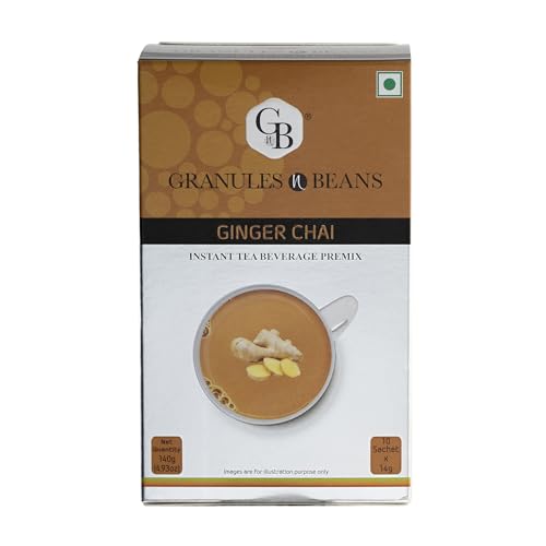 Granules n Beans Ginger Chai Instant Tea Premix - (10 Sachets x 14g = 140g) (Pack of 2) | Aromatic Tea (B07F1TBV72) Amazon Price History, Amazon Price Tracker