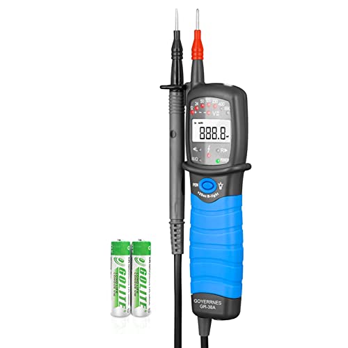 Spannungsprüfer Digital Voltage Meter Voltmeter Spannung Tester 12V~690V AC/DC misst Spannung, Durchgangsprüfer, Phasenprüfer Phasenfolge Messung,mit stromfinder, Lampenlicht, akustischen LED-Alarmen