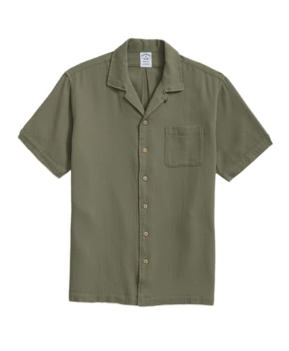 [Brooks Brothers] [ブルックスブラザーズ] コットン ワッフル キャンプシャツ Regular Fit 100217930 オリーブ M