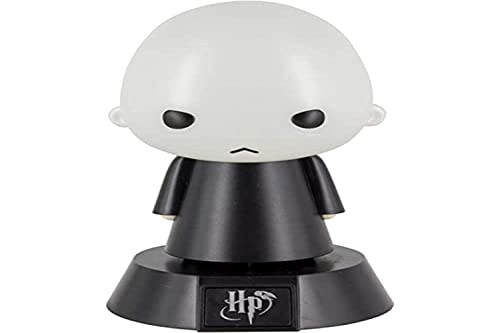 Harry Potter Mini Lámpara Icon Light Voldemort Negro Gris, Impresa, De plástico, En Caja de Regalo