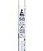 EISCO Burette, 50ml - Class A, ±0.05ml Accuracy - Borosilicate Glass - Straight Bore PTFE Stopcock - 0.1ml Blue Graduations