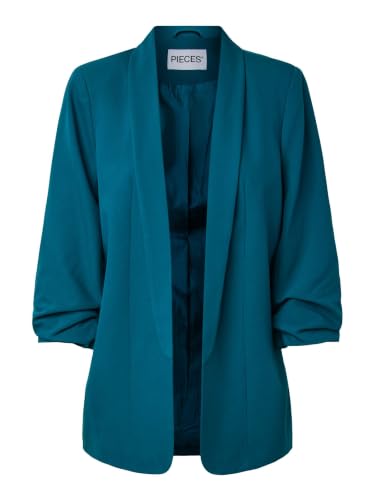 PIECES Pcboss 3/4 Blazer Noos Blazer, Mujer, Deep Lagoon., L