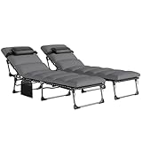 COMMODITÉ PRATIQUE : Une poche latérale de 30 L x 24 l cm sur chaque chaise longue permet de garder vos boissons, lunettes de soleil, livres, magazines, téléphones ou autres objets essentiels à portée de main, vous permettant de rester confortablement incliné sans interrompre votre détente en plein air