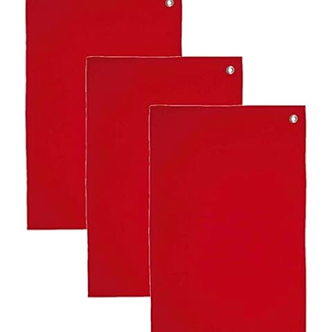 Sensei La Maison du Coton Set of 3 Washed Cotton Tea Towels with Eyelet Cover