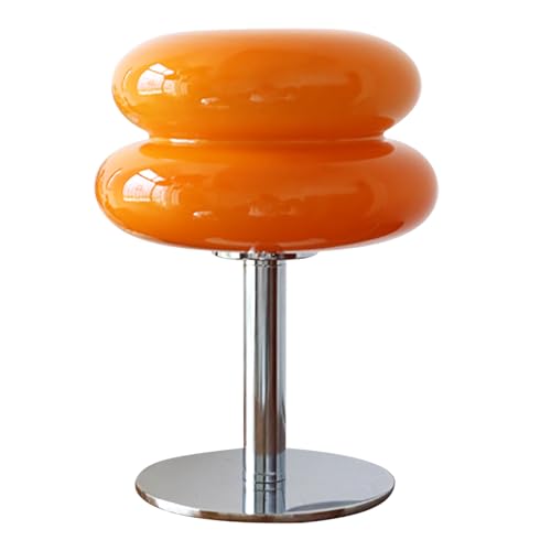 Garosa Nachttischlampe, 3-Fach Dimmbar, Touch-Lampe mit USB-Ladeanschlüssen, Tragbare LED-Nachtlichtlampe für Restaurant, Wohnzimmer und Schreibtisch (ORANGE)