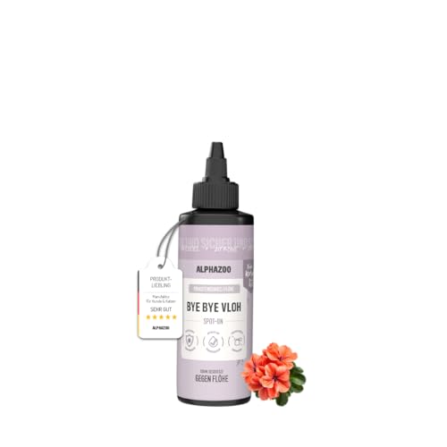 alphazoo ByeByeVloh Spot-On für Katzen 100ml – Natürliches Floh- & Zeckenschutzmittel – Pflanzliches Ungezieferspray – Sanft & ohne Chemie –...