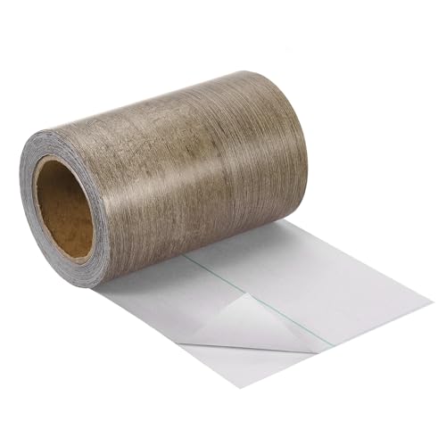 uxcell Wood Grain Tape, 4" x33 Ft Self Adhesive Wood Grain Repair Patch for Baseboards, Doors, Floor Repair, Furniture Home Decor Gray Oak