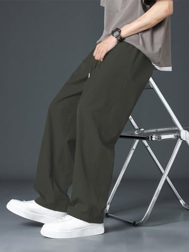 Image of GRECIILOOKS Men's Baggy Track Pants | Oversized Loose Fit Joggers for Men | Comfortable Streetwear & Gym Wear Lower | Casual Stylish Track Pant