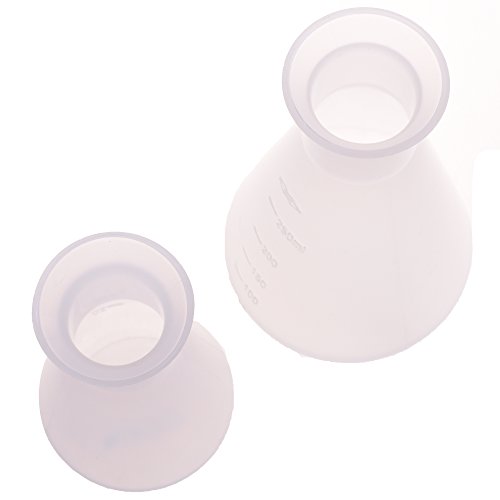 BCP 250ml 100ml Durable Plastic Laboratory Chemical Erlenmeyer Flask Bottle - Thumbnail 3