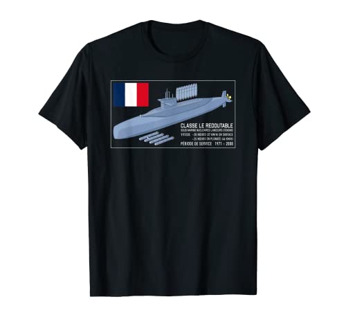Infographie des sous-marins français classe Le Redoutable T-Shirt