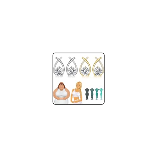 2 Pairs Lymphatic Earrings for Women Lymphatic Drainage Moissanite Stud Earrings Lymphvity Therapy Germanium Ear-rings Trendy Cubic Zirconia Crystal Ear-rings Jewelry Gifts