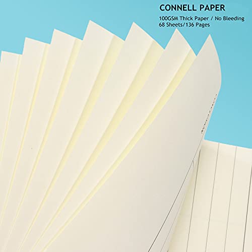 Spiral Notebooks Steno Pads Wirebound Memo Notepads, Moisture Resistant Pp Cover, 5.4" X 8.5", 3 Pads/Pack, 68 Sheets/Pad(Cornell) #TOP2