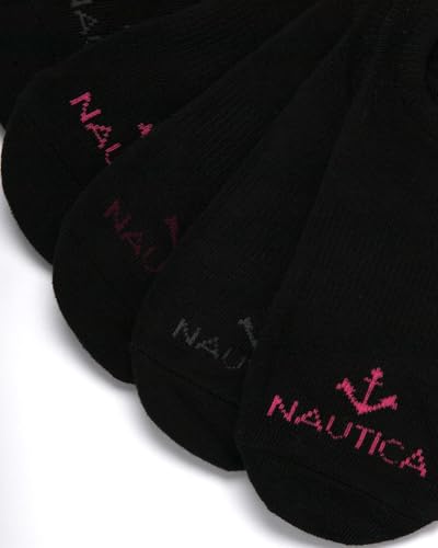 Image of Nautica Womens No Show Socks - 6 Pack Soft Stretch Performance Athletic No Show Liner Socks for Women with Non Slip Grip