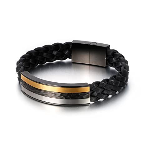 Bracelets de couple en acier inoxydable pour hommes au look urbain