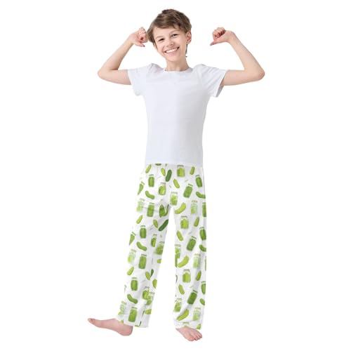 Pajama Bottoms, Cartoon Cucumber Pickles Pajamas Pant Sleep Long Pants Lounge Wear Sleepwear Pjs3