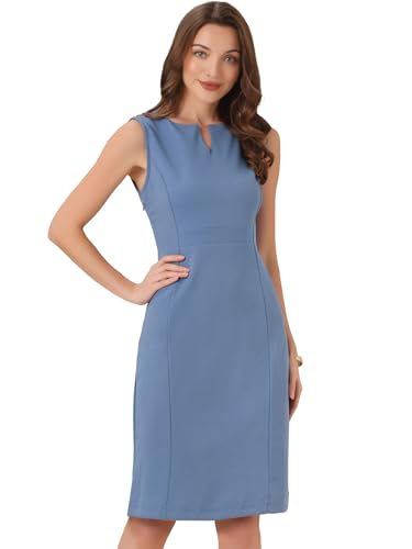 Image of Allegra K Women's Work Sheath Dress Sleeveless Business Office Pencil Dresss