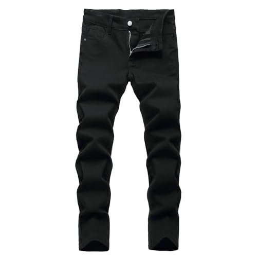 Boys Casual Pants Elastic Denim Trousers with Holes Stylish Kids Bottoms for Everyday Wear Versatile for Outdoor