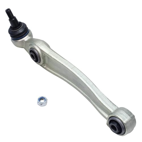 Image of Detroit Axle - 8pc Front End Kit for 2007-2013 BMW X5 2008-2014 X6, 2 Lower Rearward Control Arms with Ball Joint 4 Inner Outer Tie Rods 2 Boots 2009 2010 2011 2012 Replacement