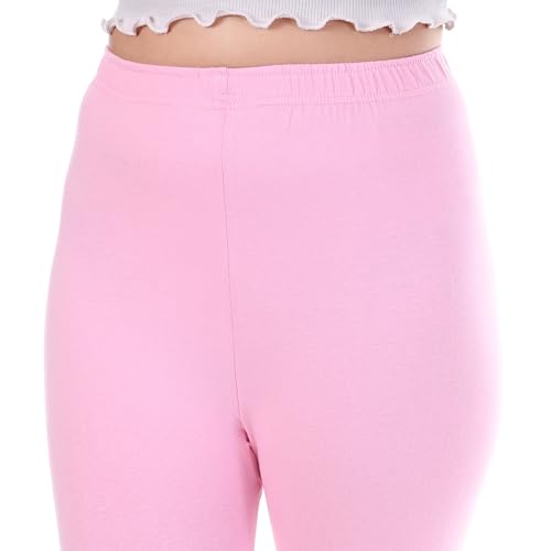 Image of TPF Women Solid Cotton Lycra Stretchable Leggings | Comfortable Ankle-Length Slim Fit Leggings for Women & Girls | Soft, Breathable Wear Bottoms