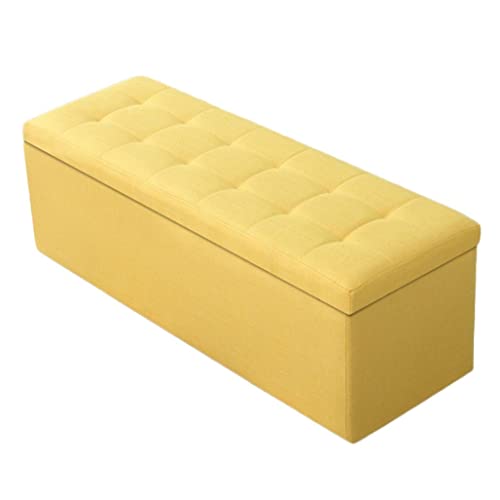 Tabouret de siège rembourré jaune pour gagner de la place