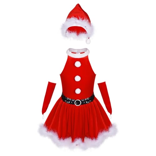 Vestido de Navidad para fiesta infantil de carnaval y nochebuena familiar