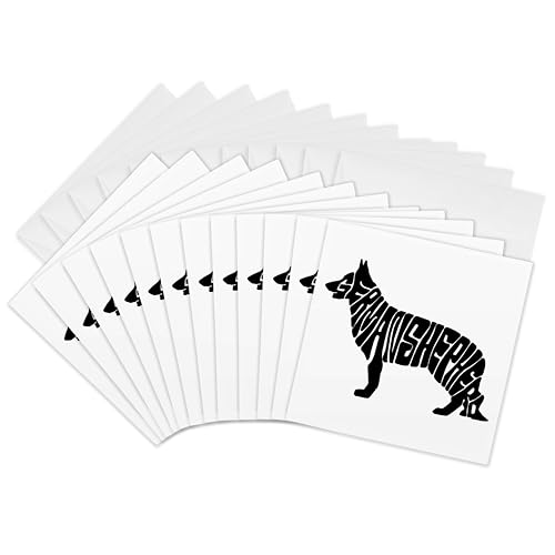 Cartes de vœux berger allemand 3dRose l'attention parfaite pour les amoureux de chiens