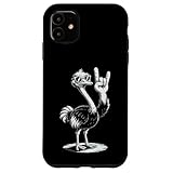 オーストリッチ パンクロック ロッカー ヘヴィメタル スマホケース iPhone 11 用