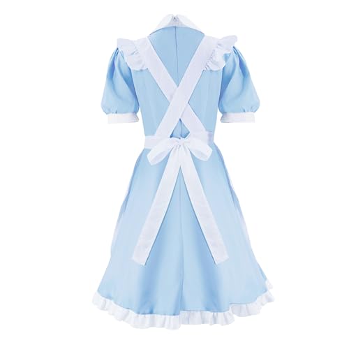 Tvnxdgl Alice Costume Women Wonderland Maid Outfit Anime Lolita Dress Halloween Cosplay Maid Apron Gloves Headband Socks Set M by Tvnxdgl - Used condition - Image 6