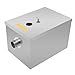 Commercial Grease Trap Interceptor, Under Sink Grease Trap Stainless Steel Interceptor Top Inlet with Drainage Pipe and Lid for Restaurant Home Kitchen Tools, 13.79