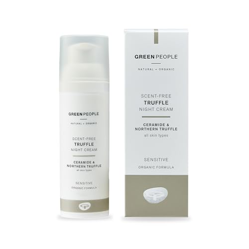 Green People - Crema Facial de Noche de Trufa - Crema Nocturna Natural para Piel Sensible - Sin Alcohol y Vegana, 50ml