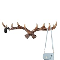 Shurzzesj Antler Wall Hooks, Coat Hook, Antler Motif, Antlers Wall Coat Rack, Multi-Purpose Hooks and Wall Decoration, Vintage Wall Hooks, Towel Hooks for Bedroom, Wardrobe