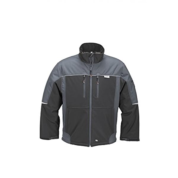 Heren softshell jas 2-kleurig (XL, zwart/grijs (1062))