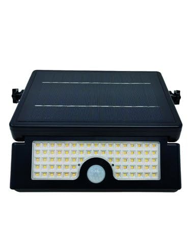 Cela Faretto LED solare con sensore di movimento e crepuscolare 6W 3000-4000 - 6000K IP54 Nero