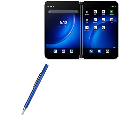 BoxWave Stylus Pen Compatible with Microsoft Surface Duo 2 5G (Stylus Pen FineTouch Capacitive Stylus, Super Precise Stylus Pen for Microsoft Surface Duo 2 5G - Lunar Blue