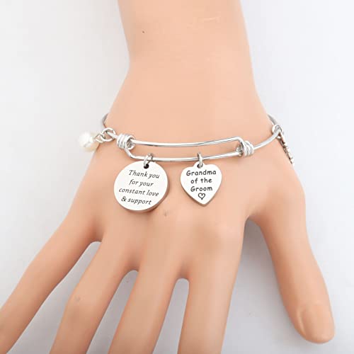 PLITI Grandma Of The Bride Bracelet Grandmother Gift From Granddaughter Thank You For Your Constant Love & Support Jewelry4
