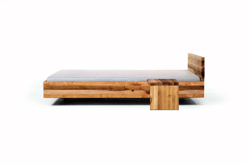 MAZZIVO Pool Hochwertiges Holz Bett schlicht & zeitlos filigran modern edel & elegant - italienisches Design 120 140 160 180 200 Überlänge Eiche Erle Buche Esche Kirschbaum (Erle, 180 x 200 cm) – Bild 6