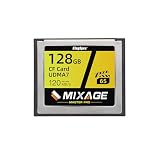 KingSpec MIXAGE 128GB CompactFlash Card UDMA7, 120MB/s Read 65MB/s Write, 170TB TBW, for Canon Nikon Hasselblad DSLR Cameras