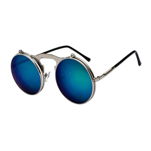 Lunettes de soleil pliantes Steampunk pour festival et voyage en style punk rétro
