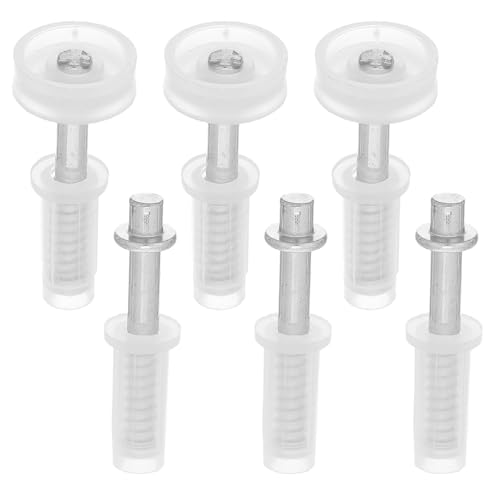 Kit de 6 piezas de herrajes con rodillos para puerta bifold, rueda guía con resorte para reparación de puerta plegable de clóset, reemplazo universal para vestidor o área de lavado miniatura 1