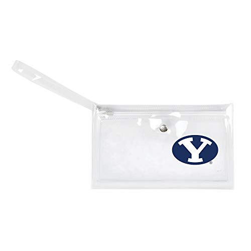 Image of Littlearth - LIWXY NCAA BYU Cougars Unisex Ncaancaa Ticket Wristlet, Clear, 9 inch by 5.25 inch